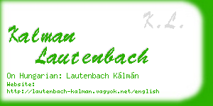 kalman lautenbach business card